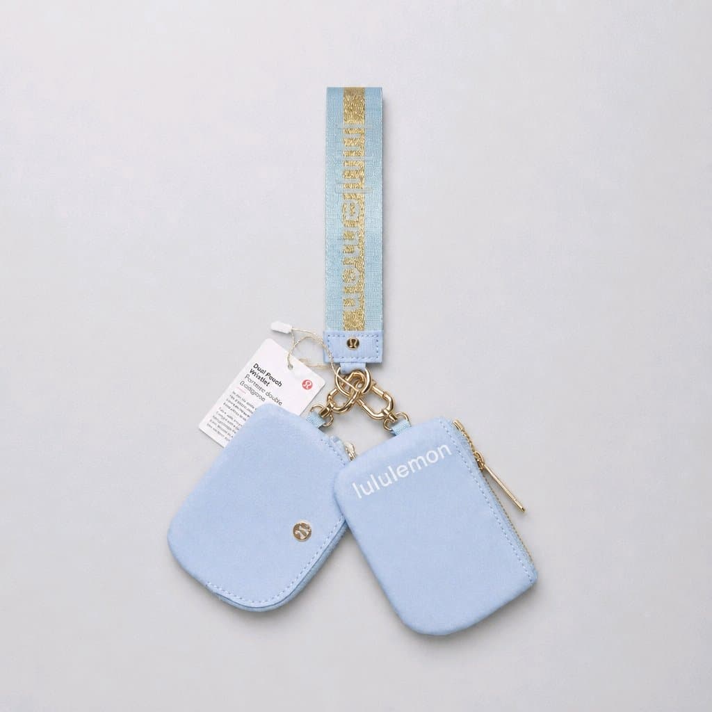 Lululemon Dual Pouch Wristlet Light Blue