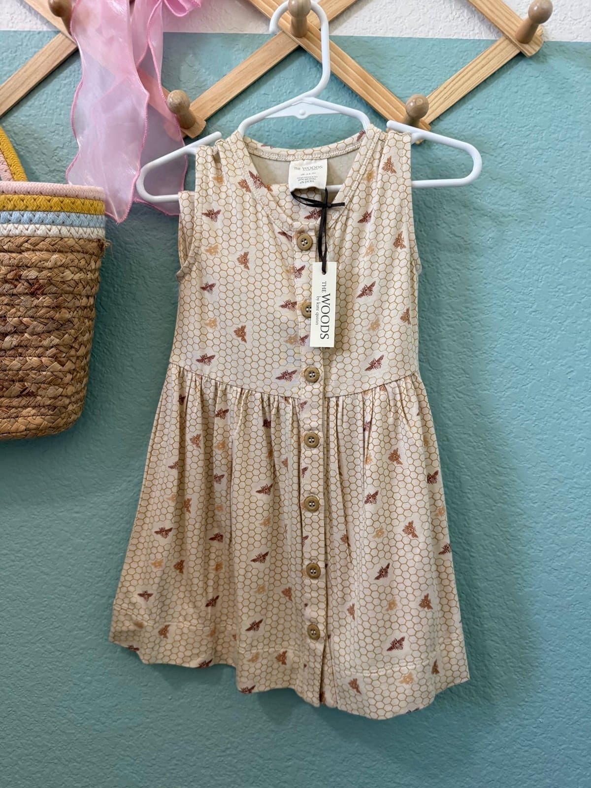 Kate Quinn honeycomb bees dress and bloomer set - Thumbnail 2