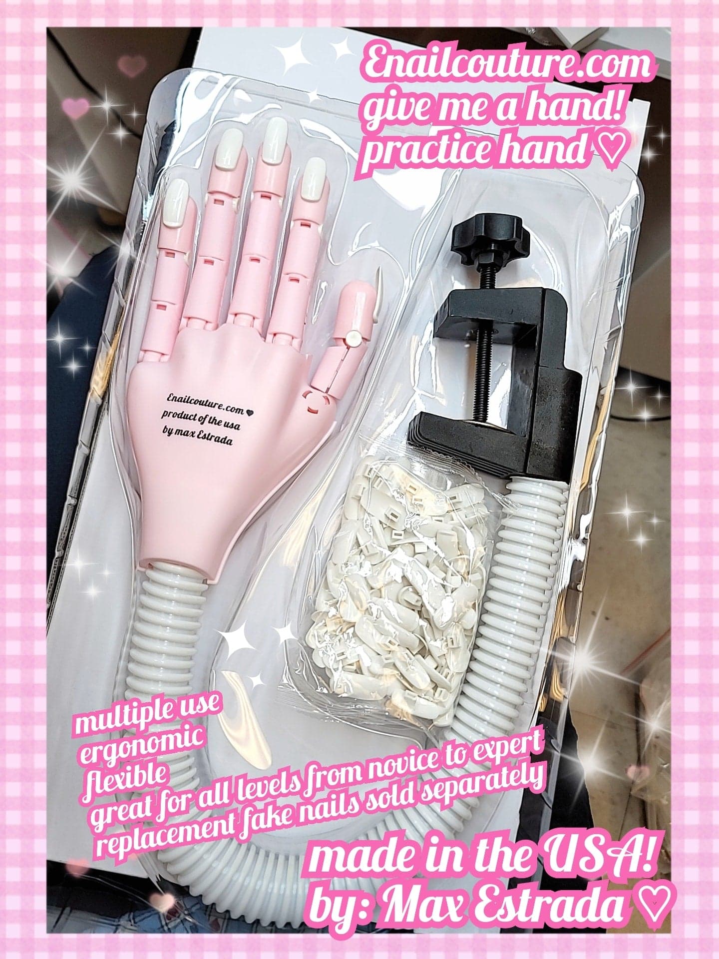 Nail Art Training Hand  Nail Mannequin Hands for Nails Practice Nail Practice Hands for Art Display for Manicure - Thumbnail 7