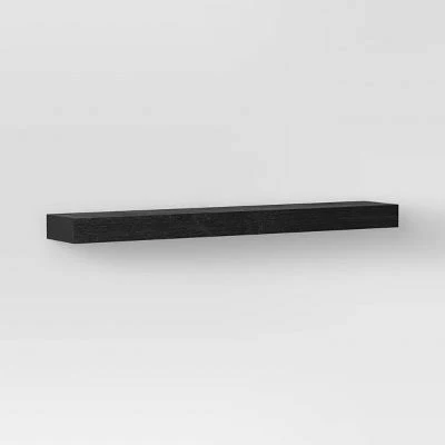 Floating Shelves  Sindcom Home Wood Shelf Wall Mounted  Set of 5  Multiple Sizes  Black - Thumbnail 6