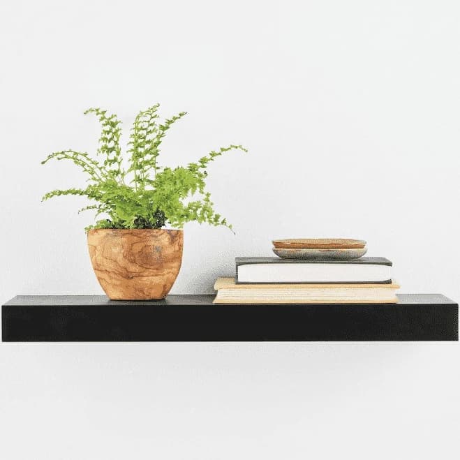 Floating Shelves  Sindcom Home Wood Shelf Wall Mounted  Set of 5  Multiple Sizes  Black - Thumbnail 5