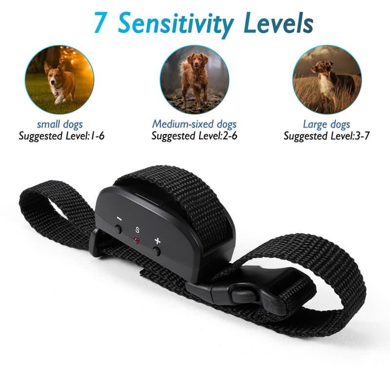 MAXLAPTER Dog Bark Collar  Anti-Bark Shock Collar with 8 Levels of Sensitivity and Intensity  Suitable for All Size Dogs Training - Thumbnail 8