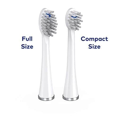 Waterpik Genuine Full Size Replacement Brush Heads with Covers for Sonic-Fusion Flossing Toothbrush SFFB-2EW  2 Count White - Thumbnail 4