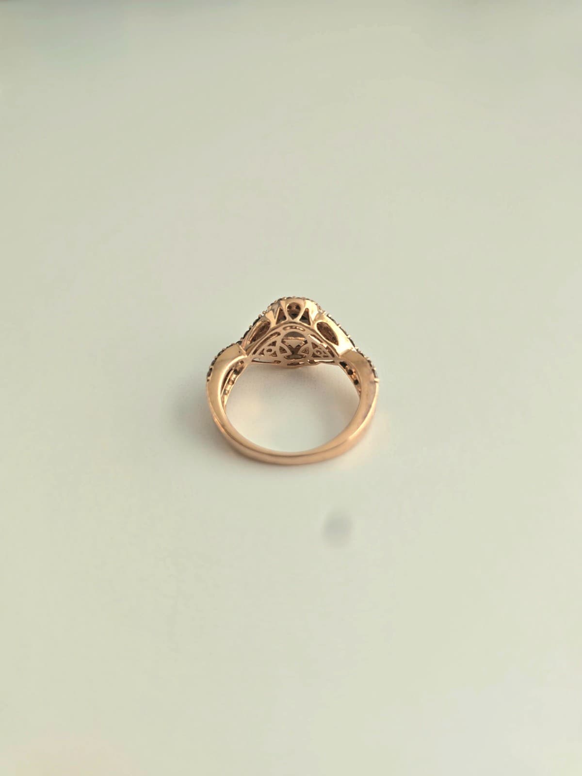 LeVian 14k Rose Gold Chocolate Quartz, Diamond Ring - Size 6.75 (C31012566) - Thumbnail 6