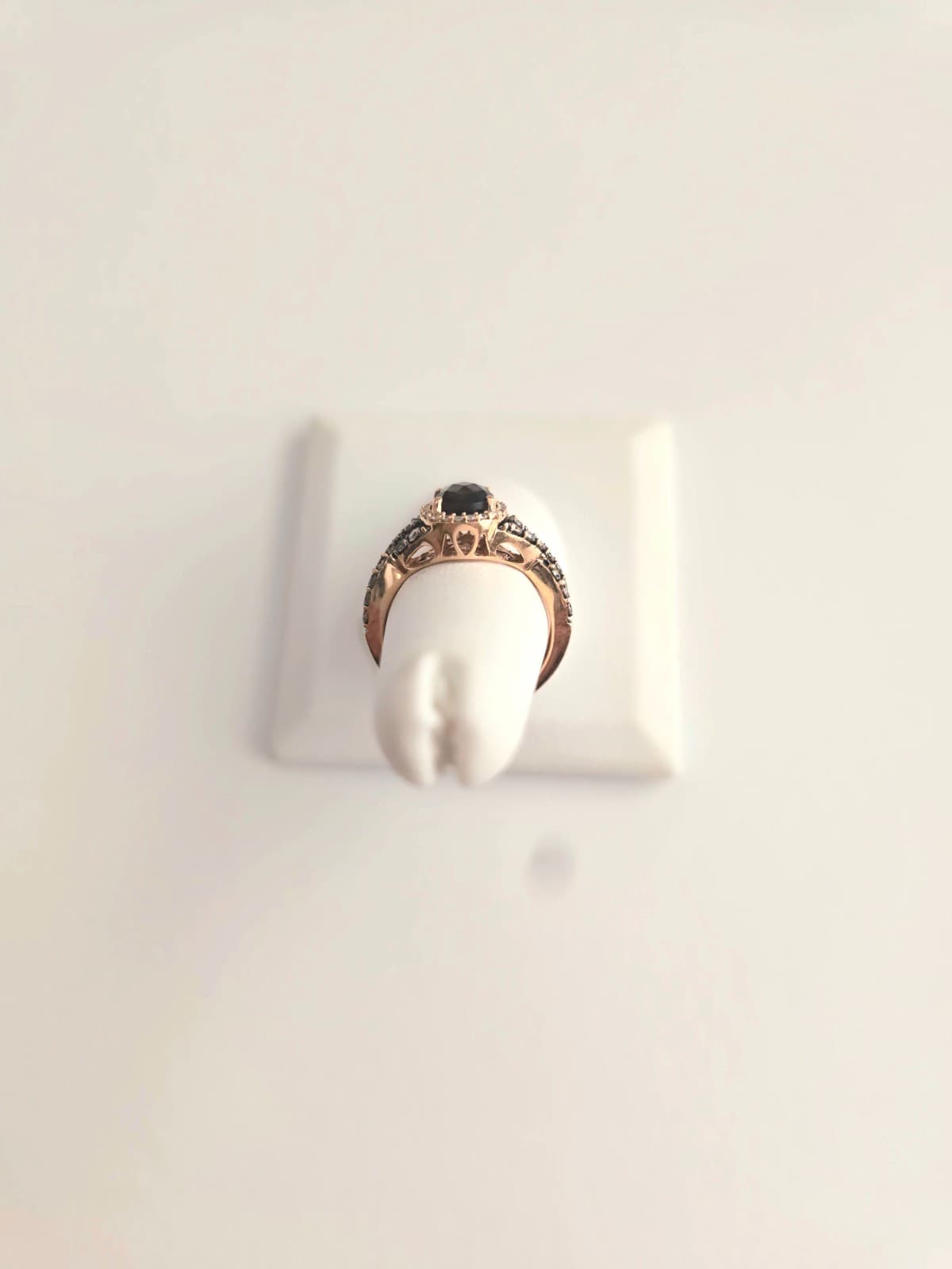 LeVian 14k Rose Gold Chocolate Quartz, Diamond Ring - Size 6.75 (C31012566) - Thumbnail 5