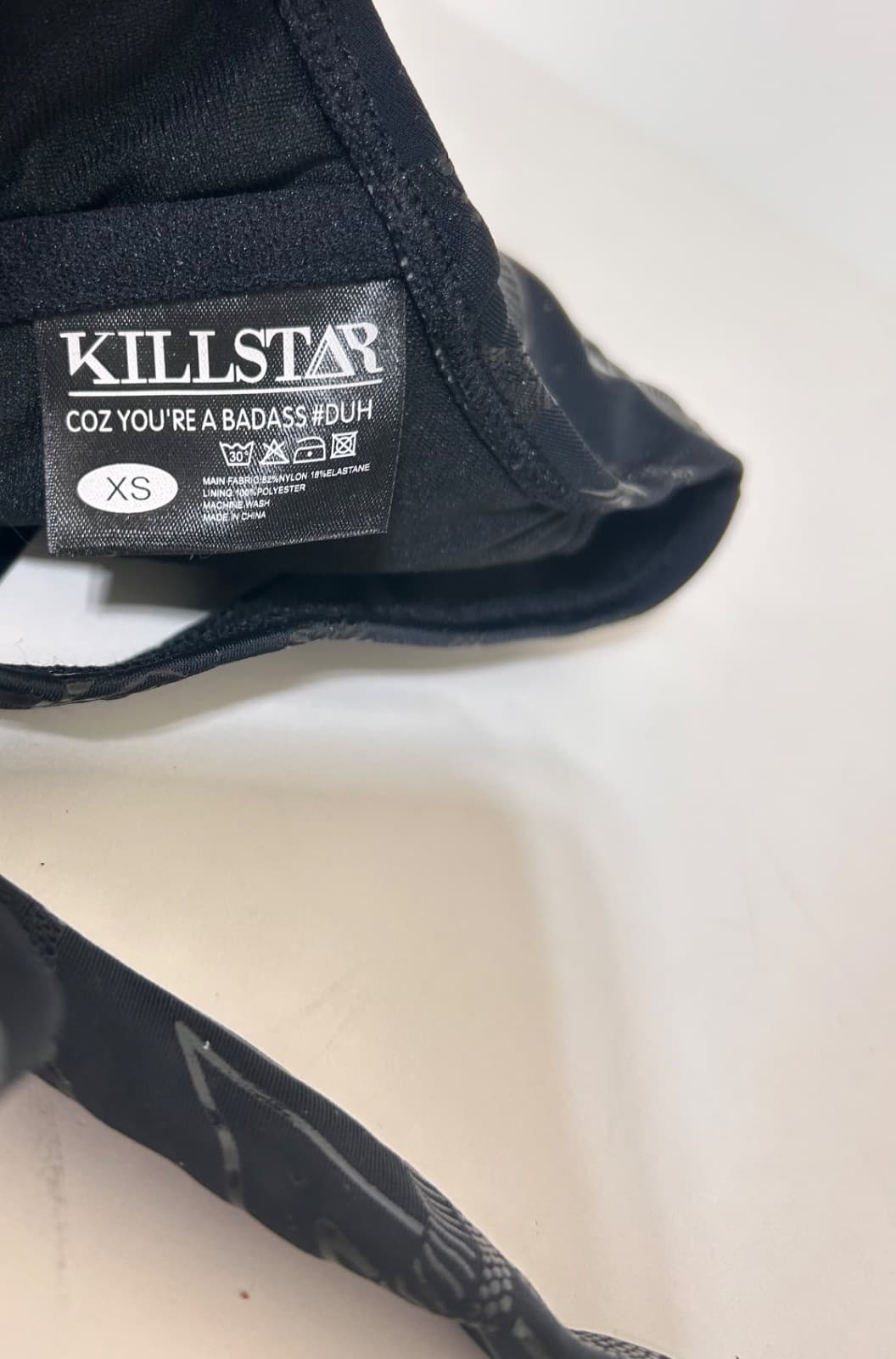 NWT Killstar Size XS Bikini Top Bra Black Goth Punk Grunge - Thumbnail 4