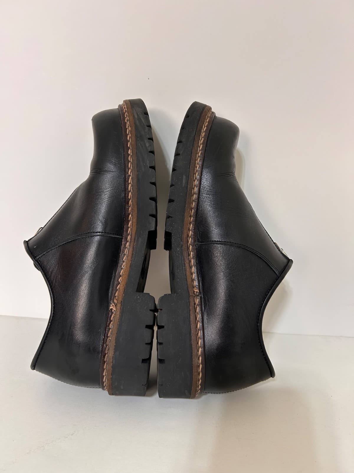 Geier Wally Spain Women size 6 36 Leather Zip Up Oxford Lug Sole Shoes - Thumbnail 3