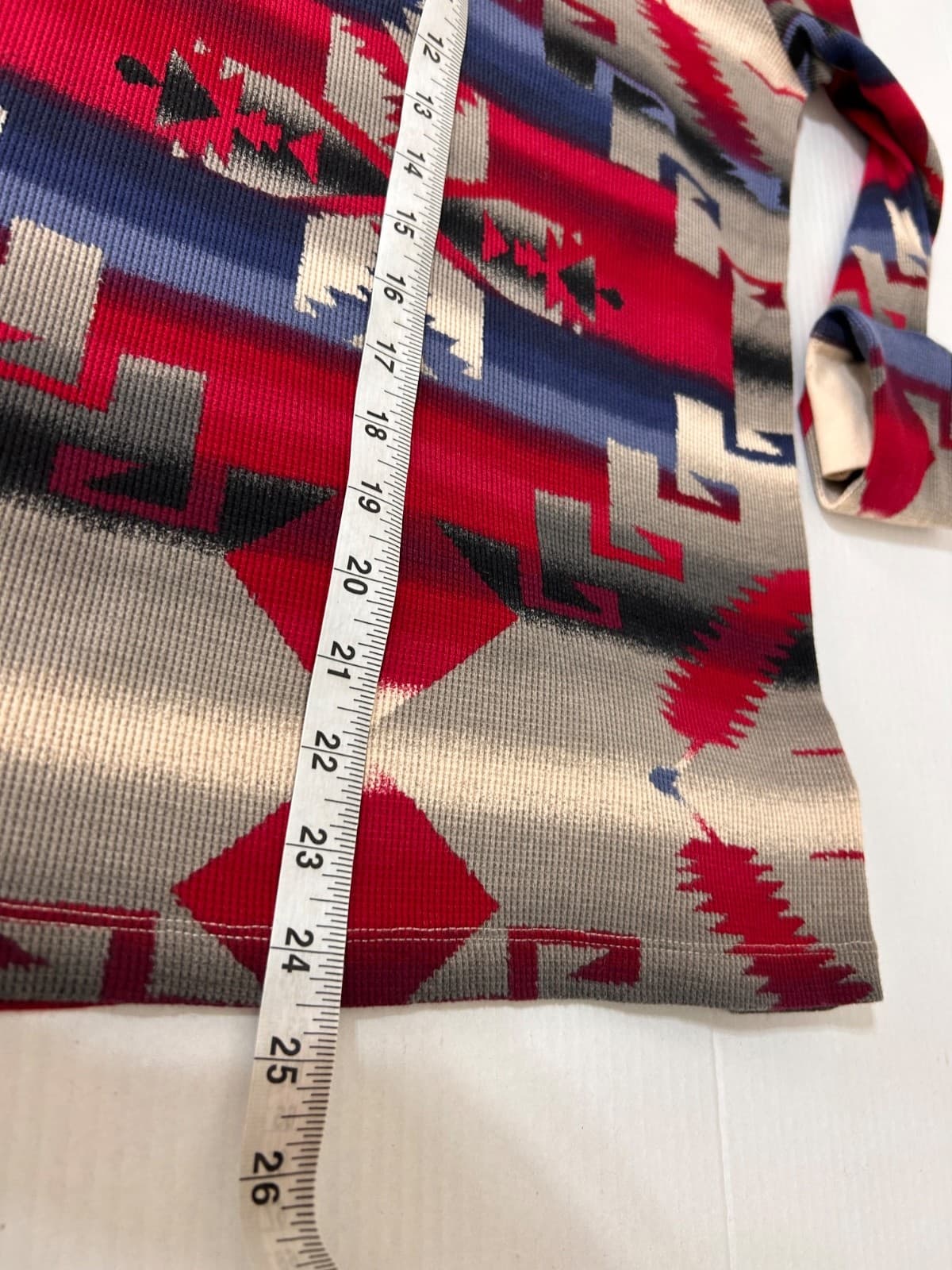 Ralph Lauren Shirt Womens size M Henley Aztec Geometric Southwestern Boho v - Thumbnail 6