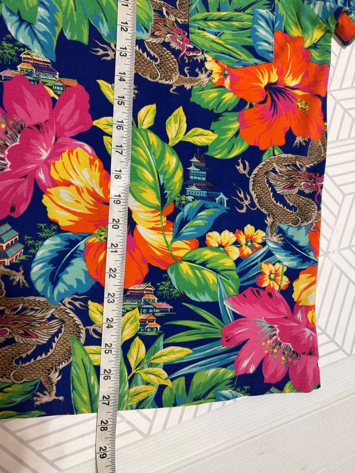 Polo Ralph Lauren Featherweight Mesh Dragon Hawaiian Tshirt Men’s Small a1 - Thumbnail 7