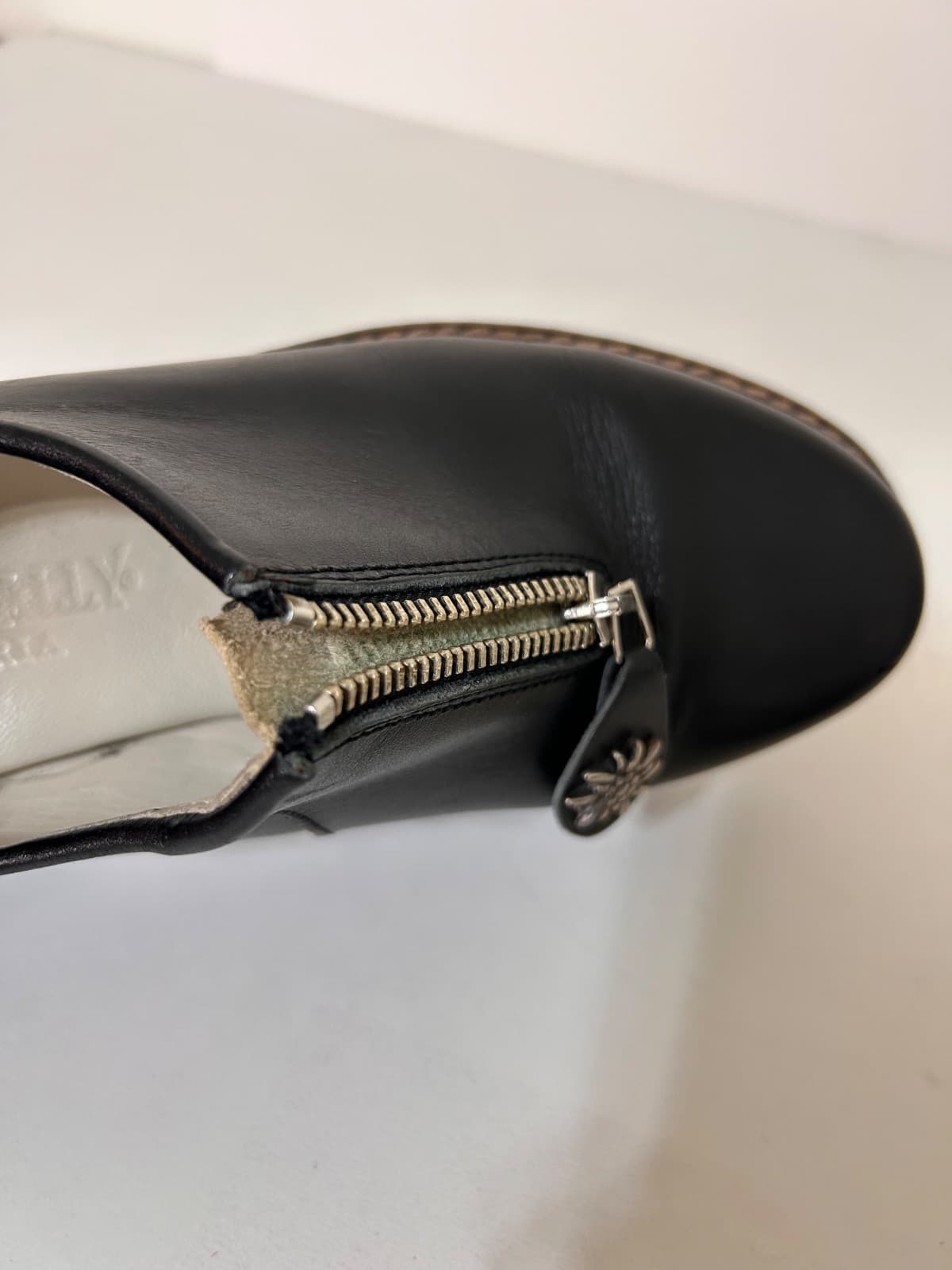 Geier Wally Spain Women size 6 36 Leather Zip Up Oxford Lug Sole Shoes - Thumbnail 8