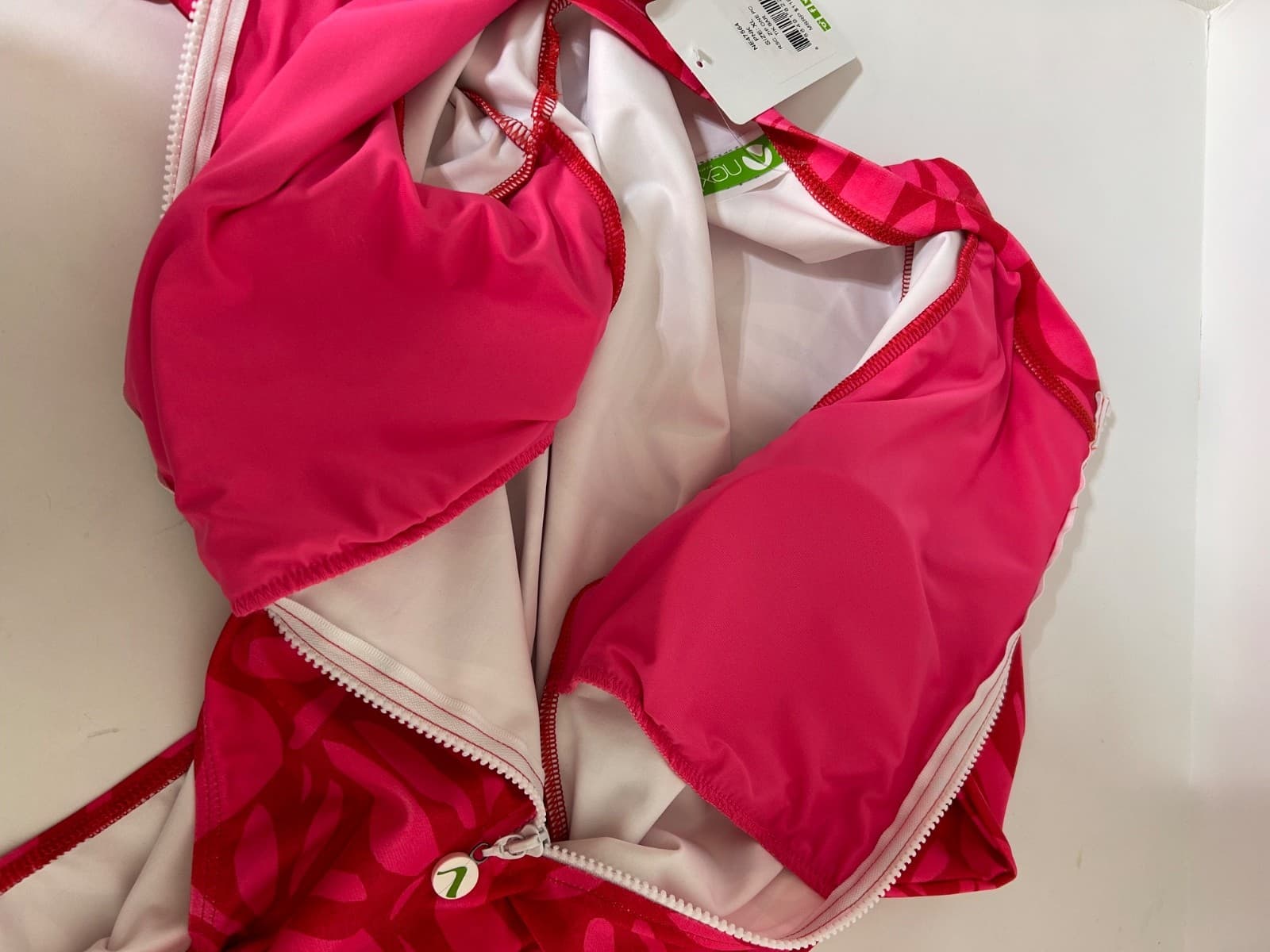 NWT $112 Next By Athena size XL Long Sleeve Zip One Piece Swimsuit Scuba Resort - Thumbnail 13