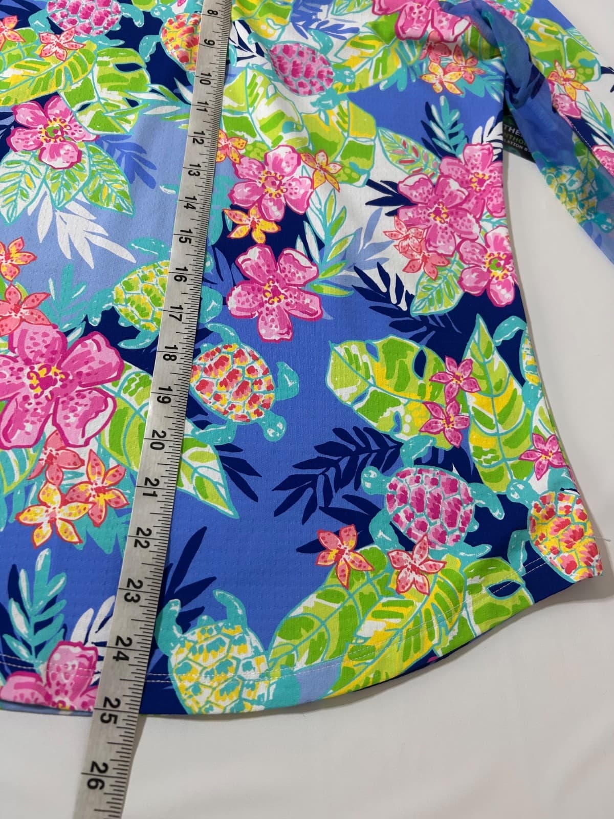 NWT G Lifestyle Tropical Long Sleeve Sun Protection Top Size XS Golf Tennis a1 - Thumbnail 3