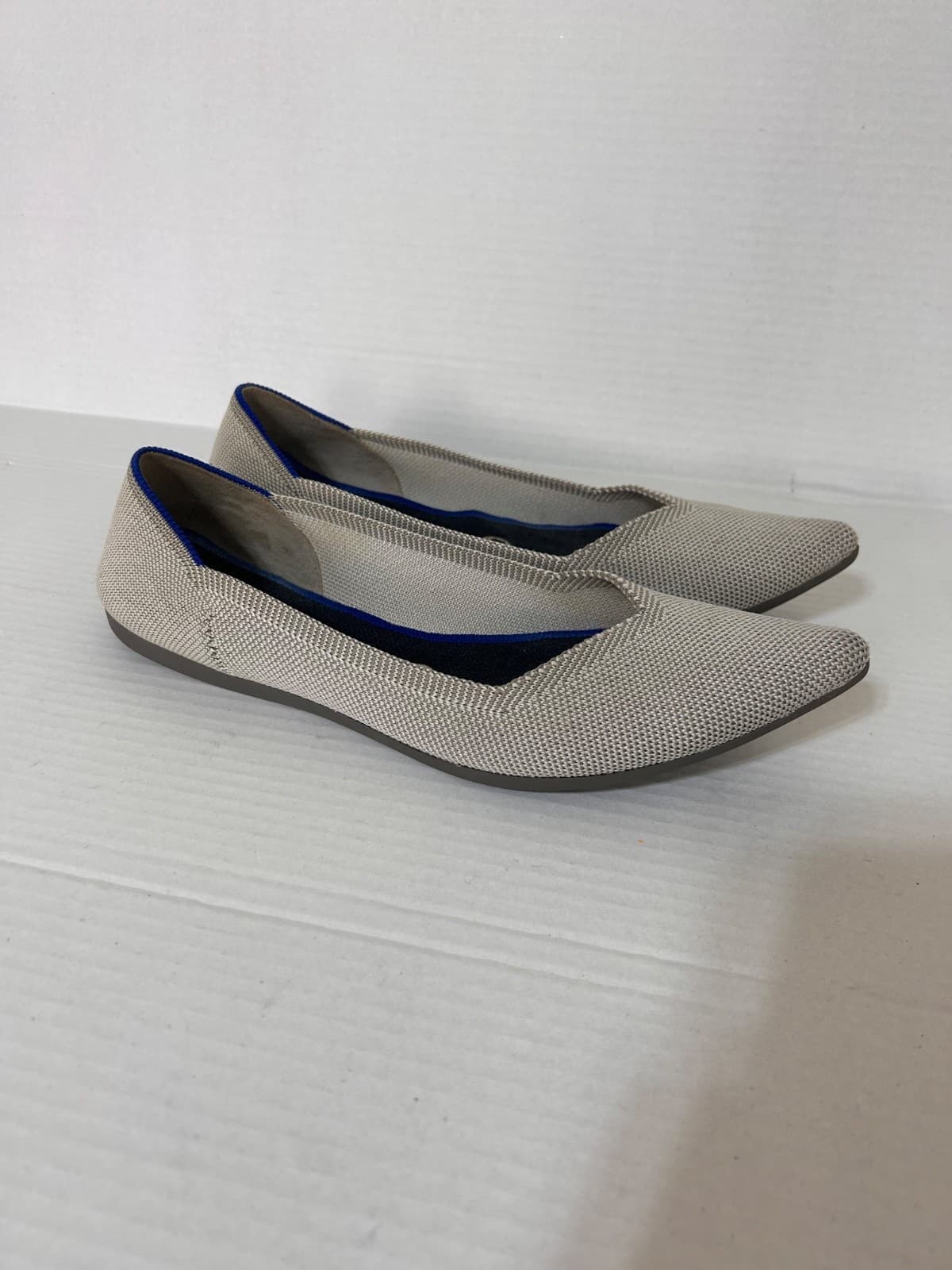 Rothy's The Point Shoes Womens Size 9 Gray Knit Pointed Toe Flats Casual Ballet - Thumbnail 3