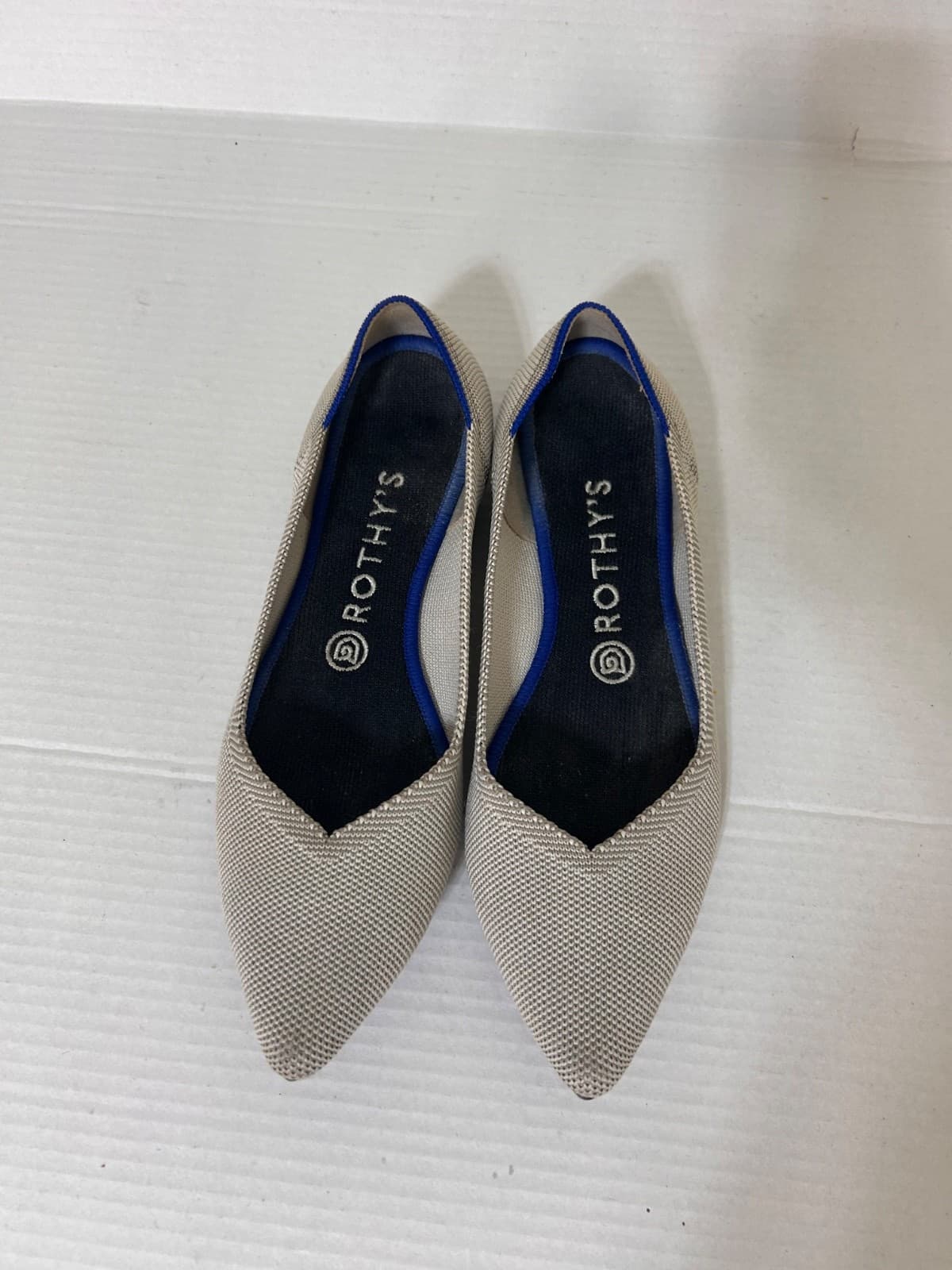 Rothy's The Point Shoes Womens Size 9 Gray Knit Pointed Toe Flats Casual Ballet - Thumbnail 2