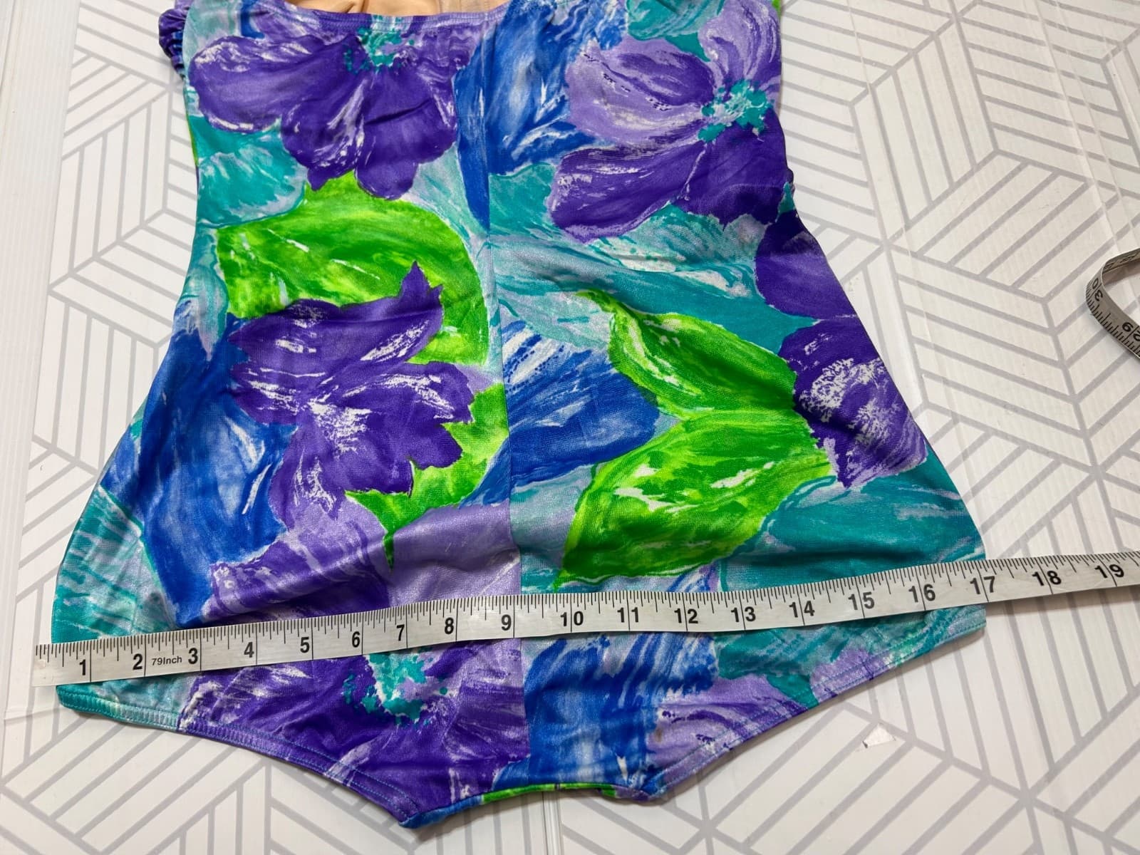NWT Vintage 90s Christina Canada size 14 Modern 10 M/L Halter One Piece Swimsuit - Thumbnail 6