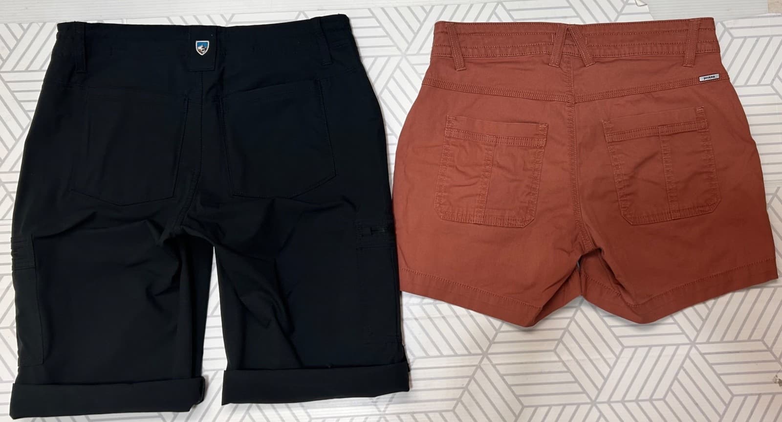 Bundle Kuhl Horizon & Prana Elle Shorts Size 4 W28 Cargo Hiking Black Rust a1 - Thumbnail 2