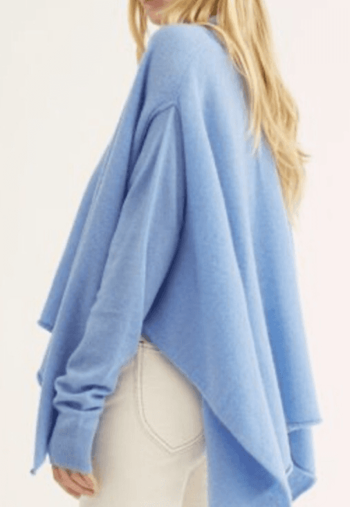 FREE PEOPLE Size S CRUSH ON YOU 100% CASHMERE Turtleneck SWEATER PULLOVER Cozy g - Thumbnail 2