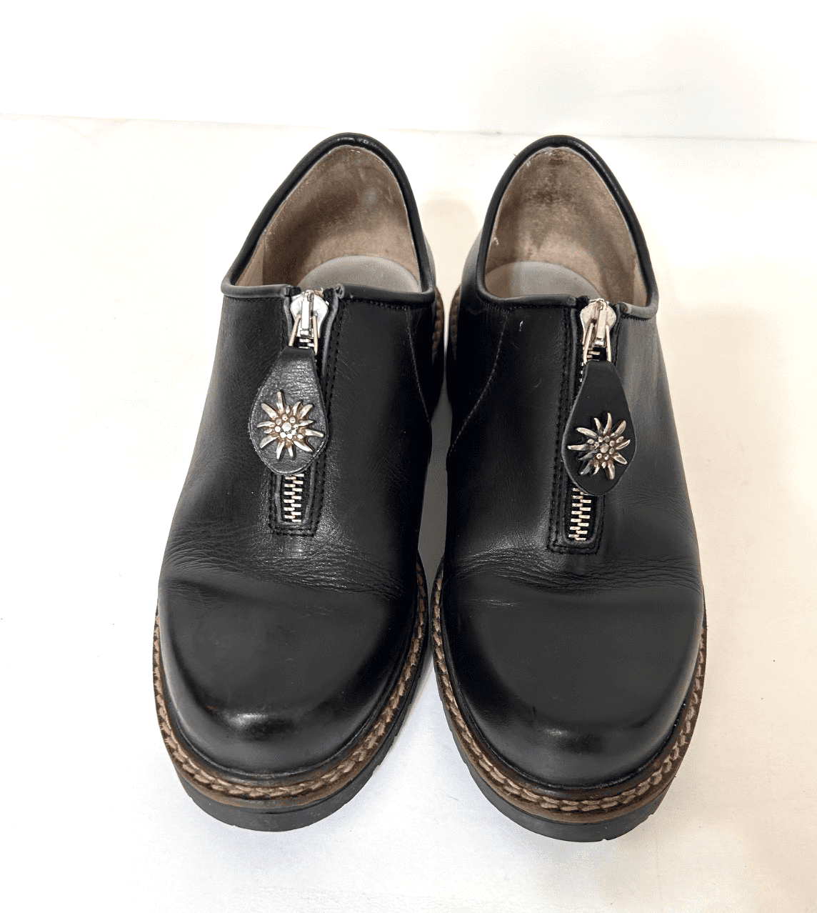 Geier Wally Spain Women size 6 36 Leather Zip Up Oxford Lug Sole Shoes - Thumbnail 4