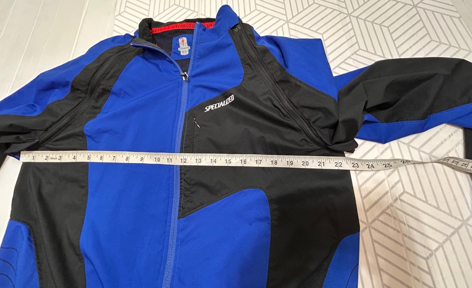 Specialized Deflect Hybrid Rain Jacket Mens L Blue Vest Convertible Wind c - Thumbnail 6