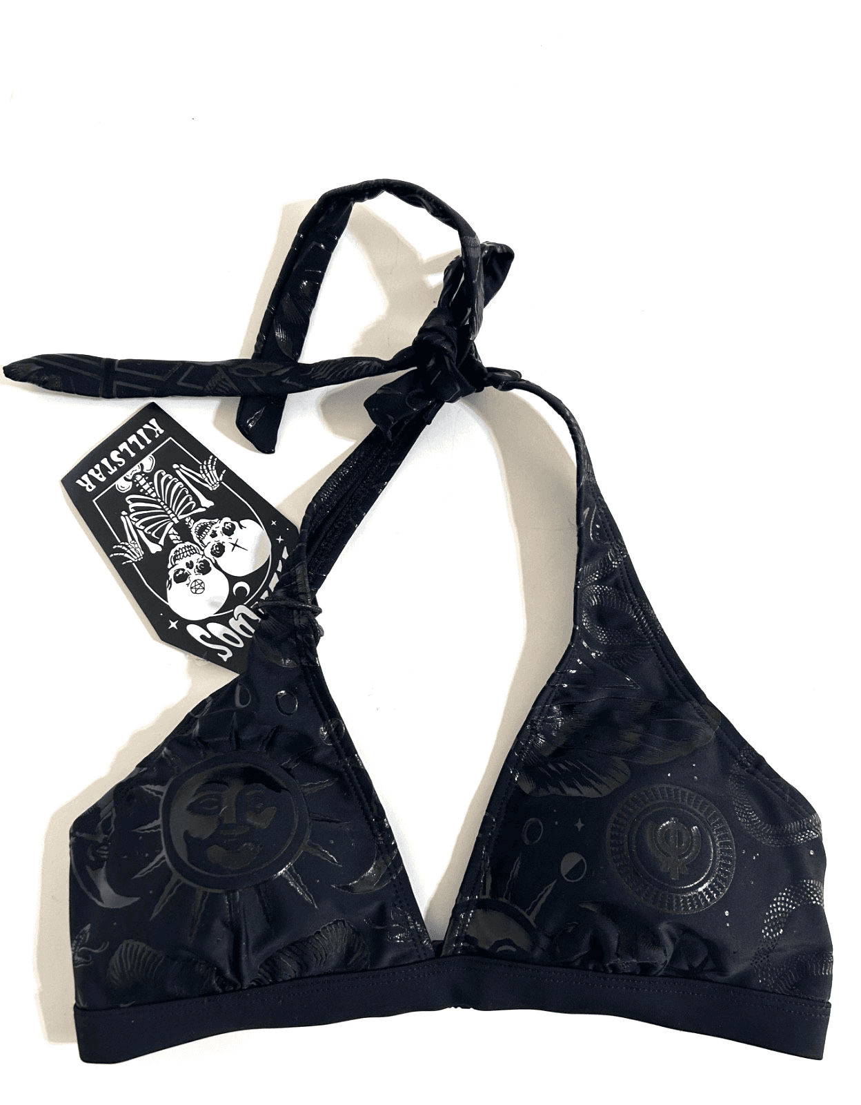 NWT Killstar Size XS Bikini Top Bra Black Goth Punk Grunge - Thumbnail 3