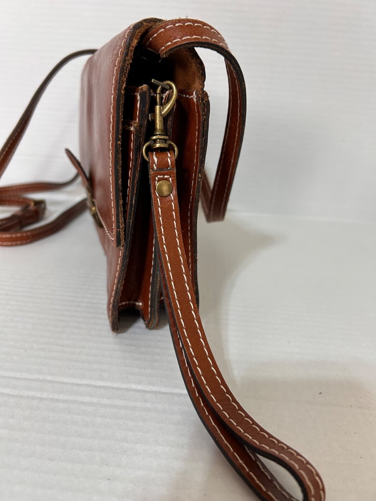 Patricia Nash Lanza Crossbody Organizer Tan Brown Wallet Car Slots Vintage Insp - Thumbnail 11