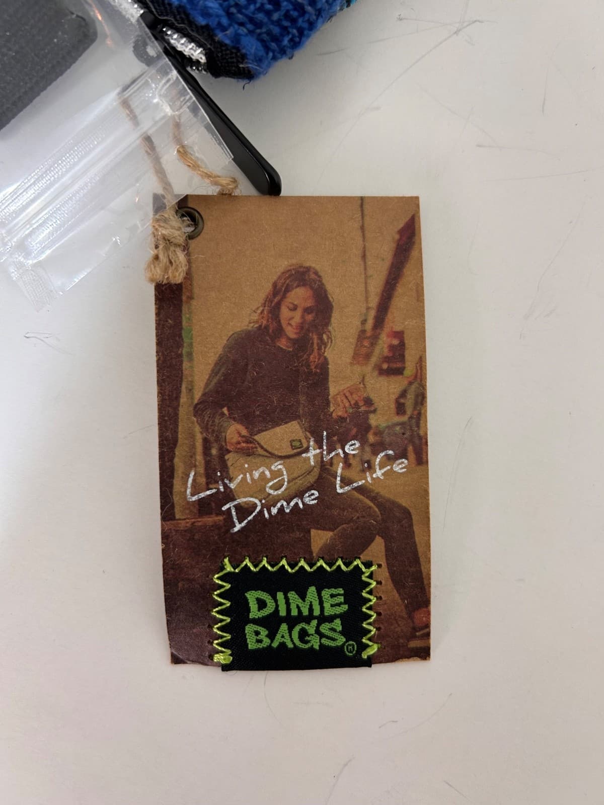 NWT DIME BAGS Zipline Hemp Pouch W Clip, 5” Midnight Blue 2 Pocket - Thumbnail 6