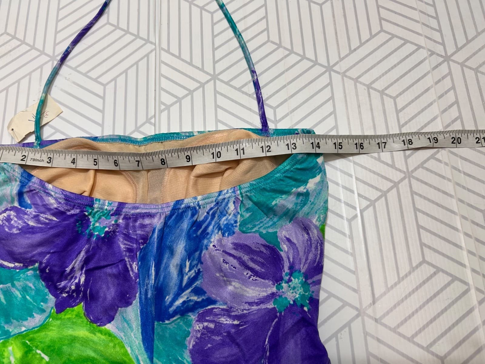 NWT Vintage 90s Christina Canada size 14 Modern 10 M/L Halter One Piece Swimsuit - Thumbnail 8
