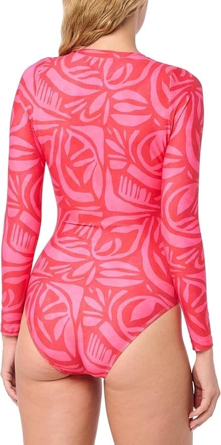 NWT $112 Next By Athena size XL Long Sleeve Zip One Piece Swimsuit Scuba Resort - Thumbnail 2