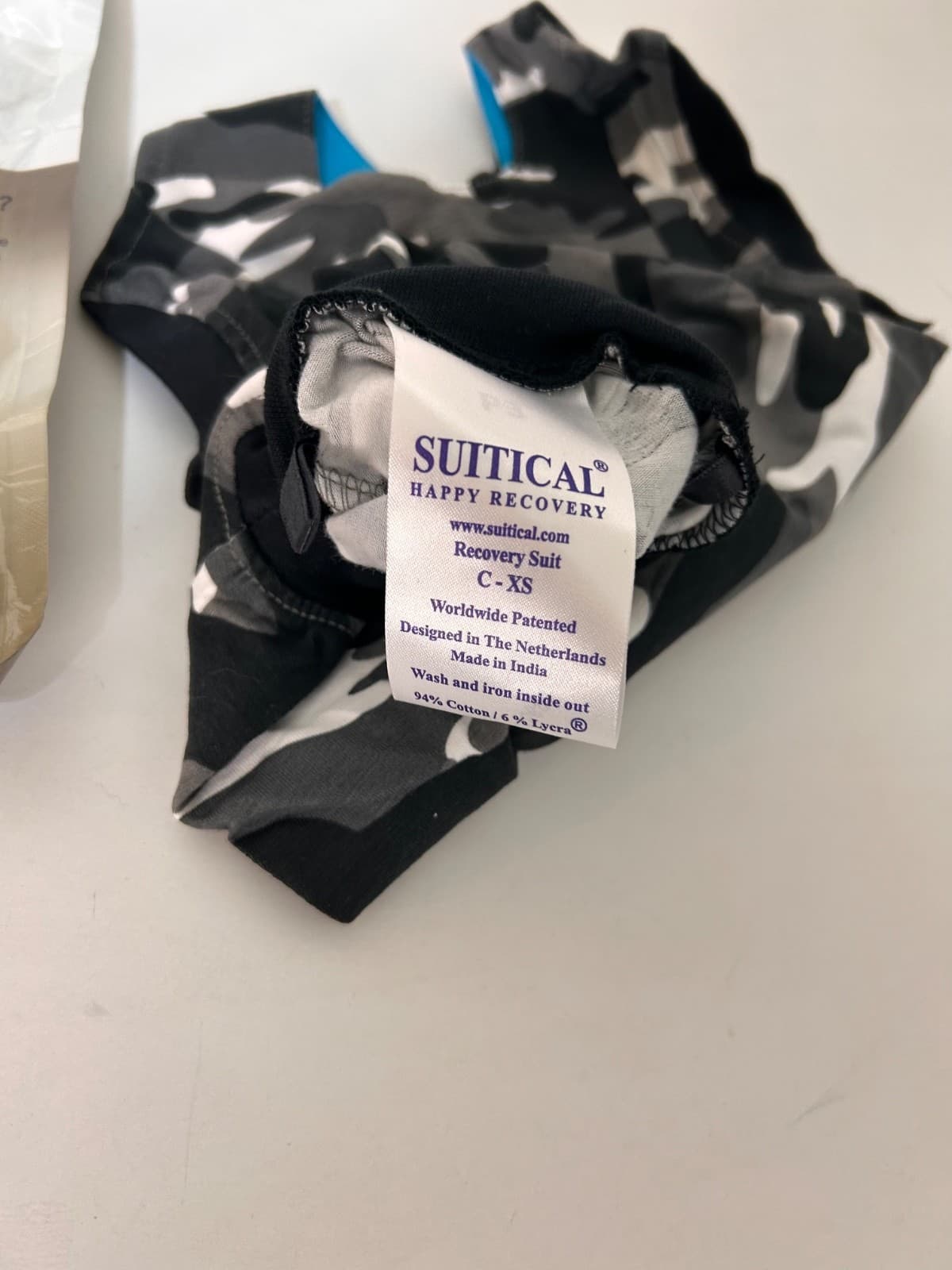 New Suitical Cat Wound Recovery Suit Size XS Gray Camo New 15.7"-17.7" - Thumbnail 3
