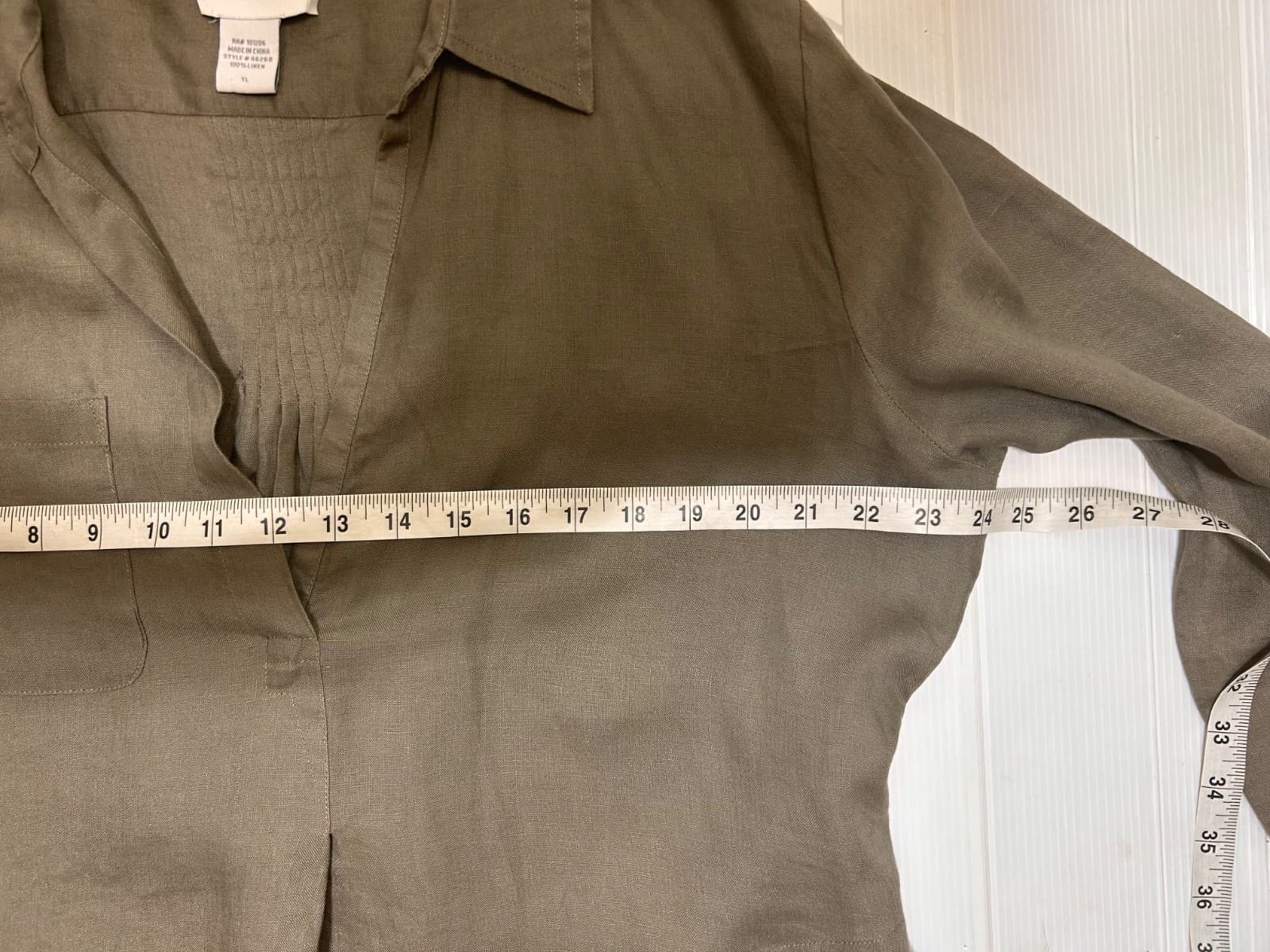 Soft Surroundings Tunic Short Dress 100% Linen Tall Large Pockets Minimalist a1 - Thumbnail 5