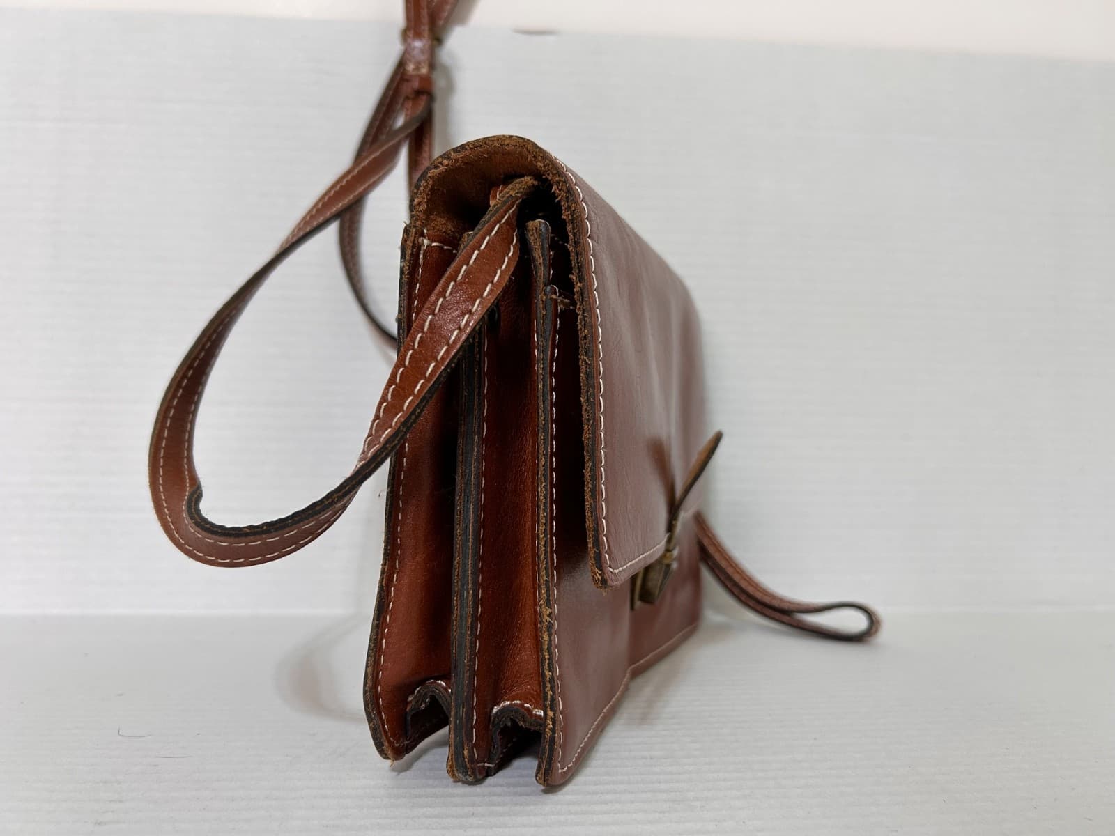 Patricia Nash Lanza Crossbody Organizer Tan Brown Wallet Car Slots Vintage Insp - Thumbnail 12