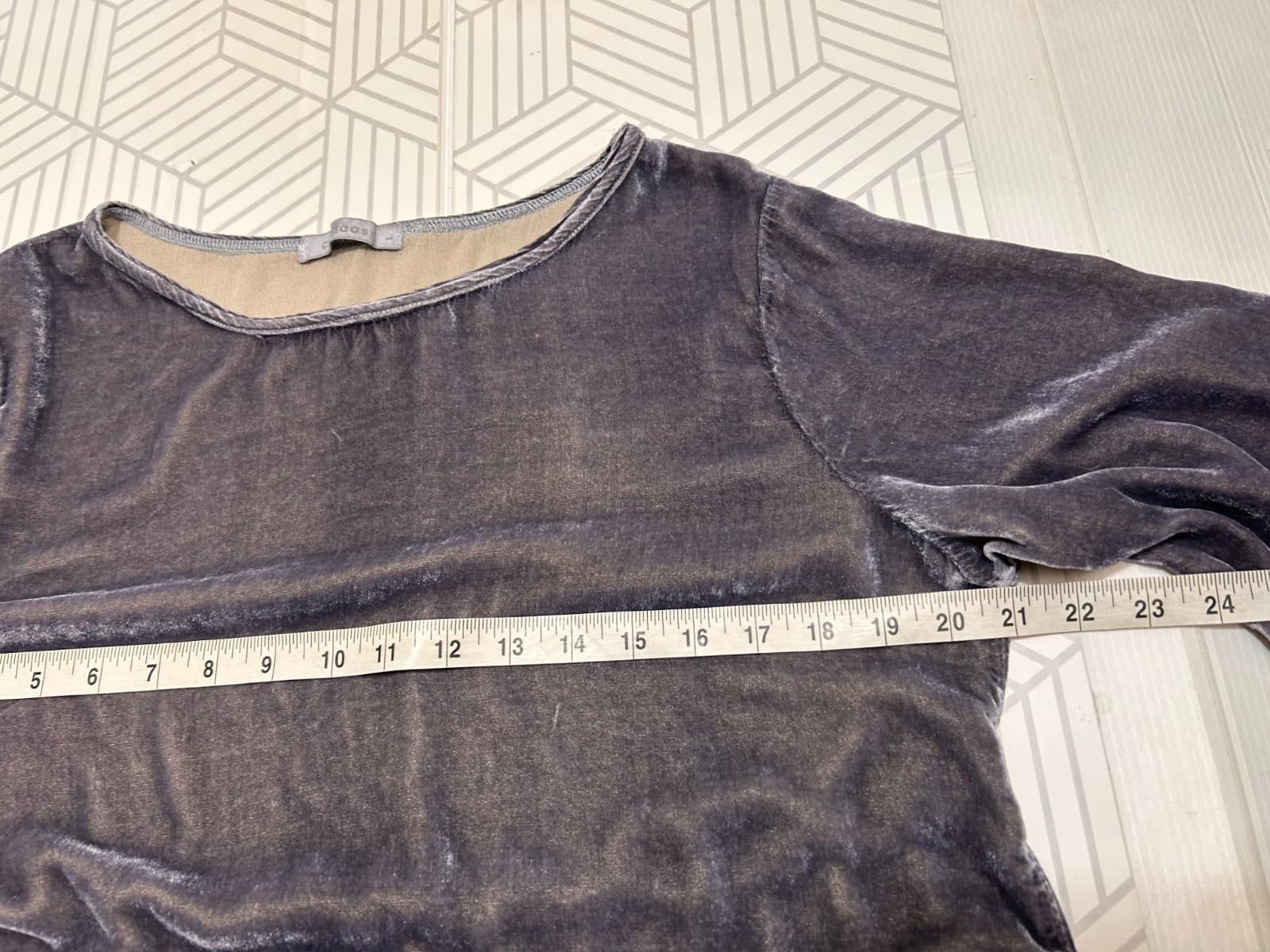 Cut Loose Purple Velvet Swing Top Size L Artsy Lagenlook Rayon Silk USA made a1 - Thumbnail 7