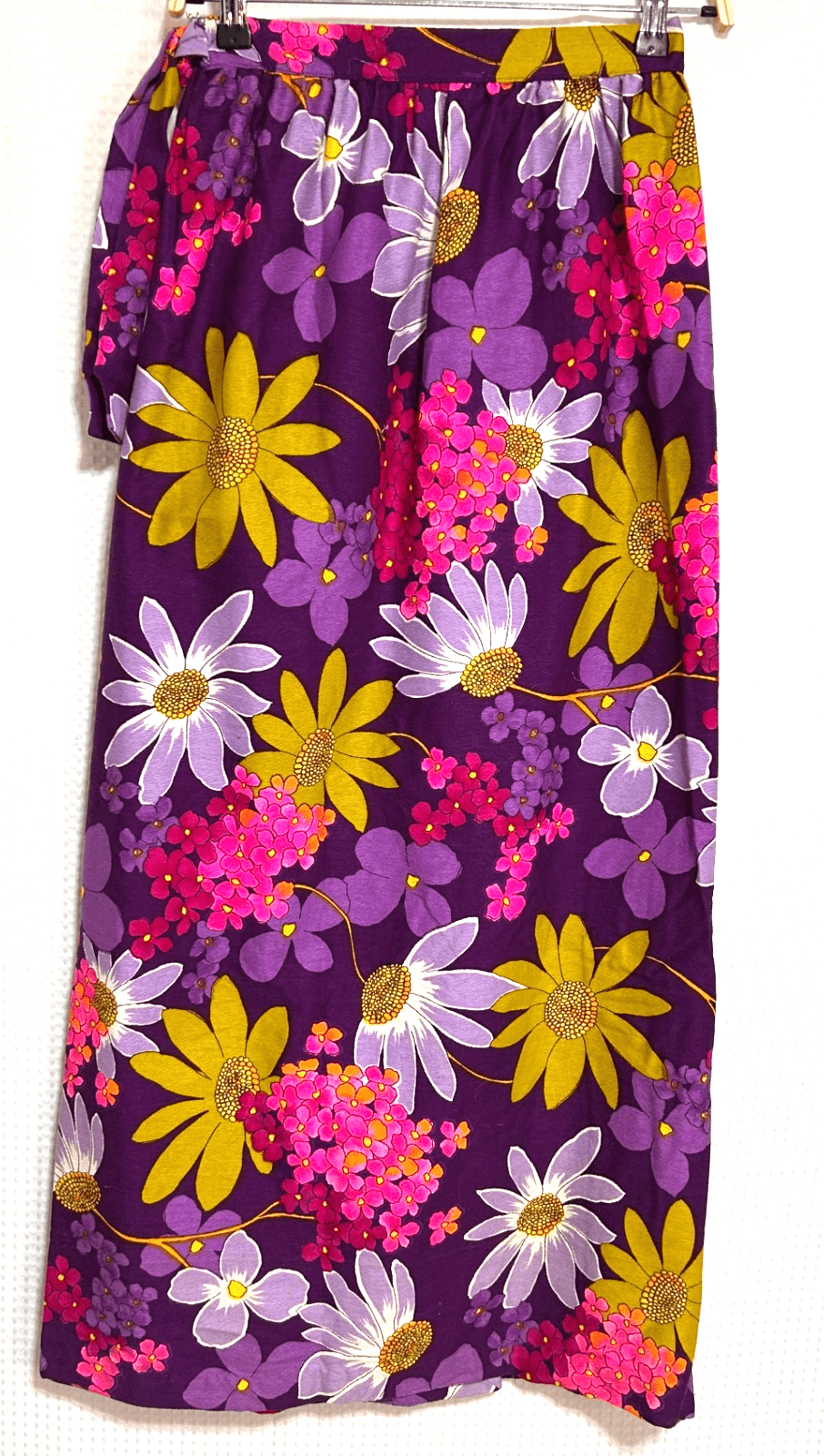 Vintage 70s Beverly Vogue California Size Small Retro Floral Wrap Skirt a - Thumbnail 4