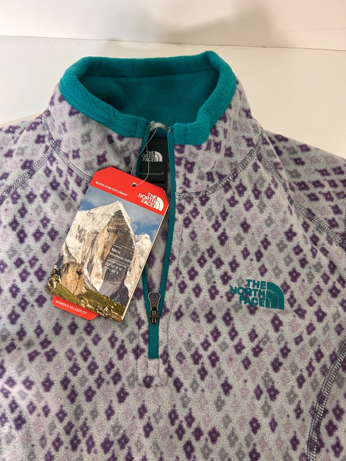 NWT The North Face Women's size XS Glacier 1/4 Zip Pullover Fleece Jacket Top z - Thumbnail 5