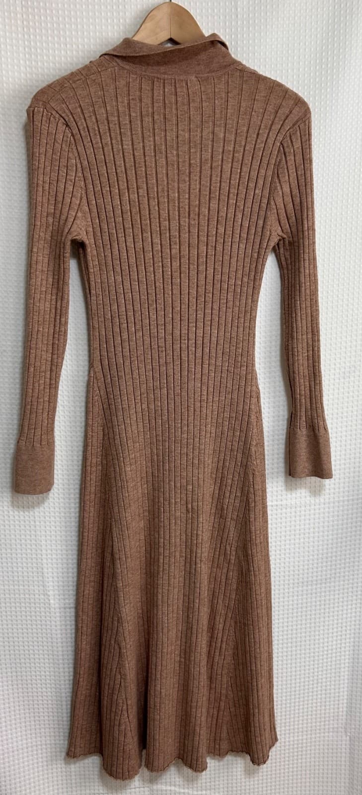 NWT Lucky Brand Aline Collared Stretchy Ribbed Sweater Dress Women Size Large x - Thumbnail 4