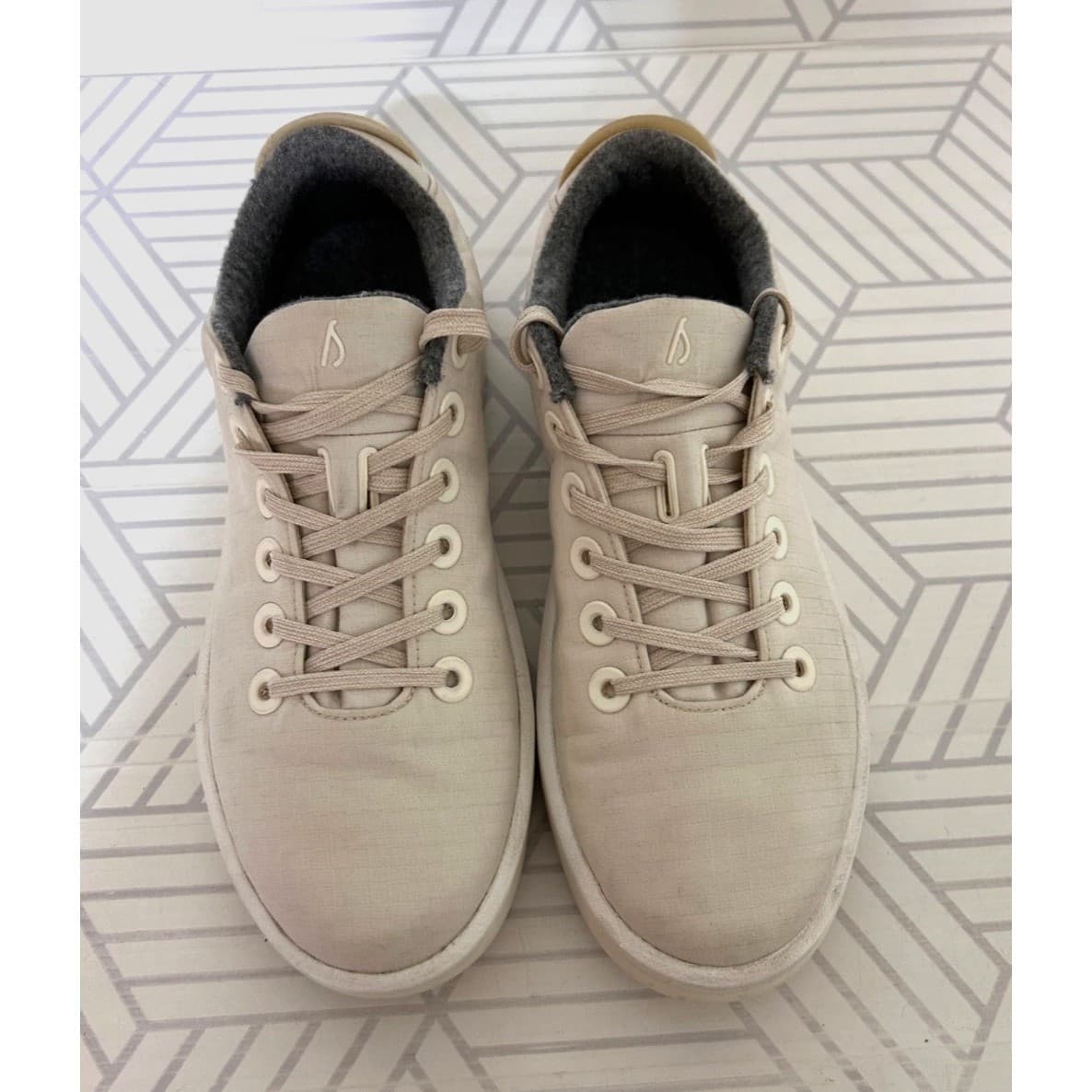 Allbirds Womens size 9 Piper Wool Woven Sneakers Cream Low Top Shoes - Thumbnail 6