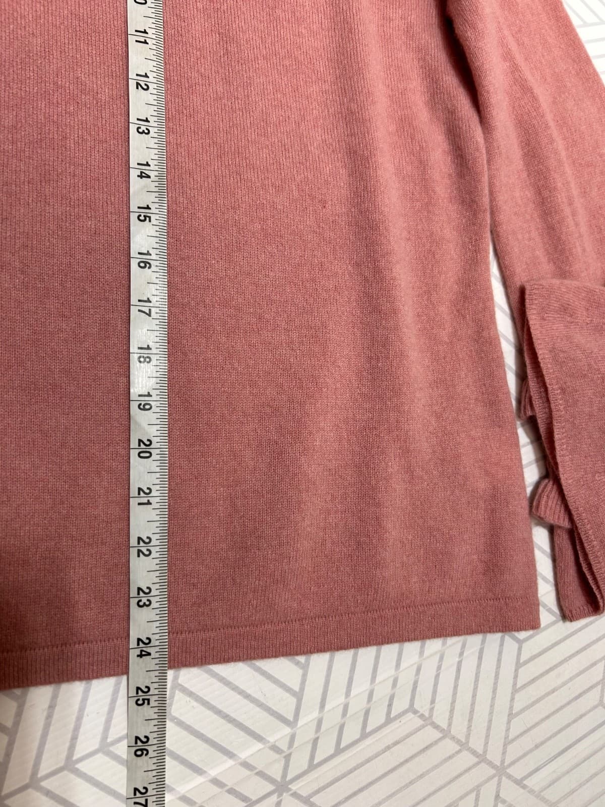 Charter Club Women's size S Cashmere Sweater Pink Ruffle Bell Sleeves Luxury d - Thumbnail 5