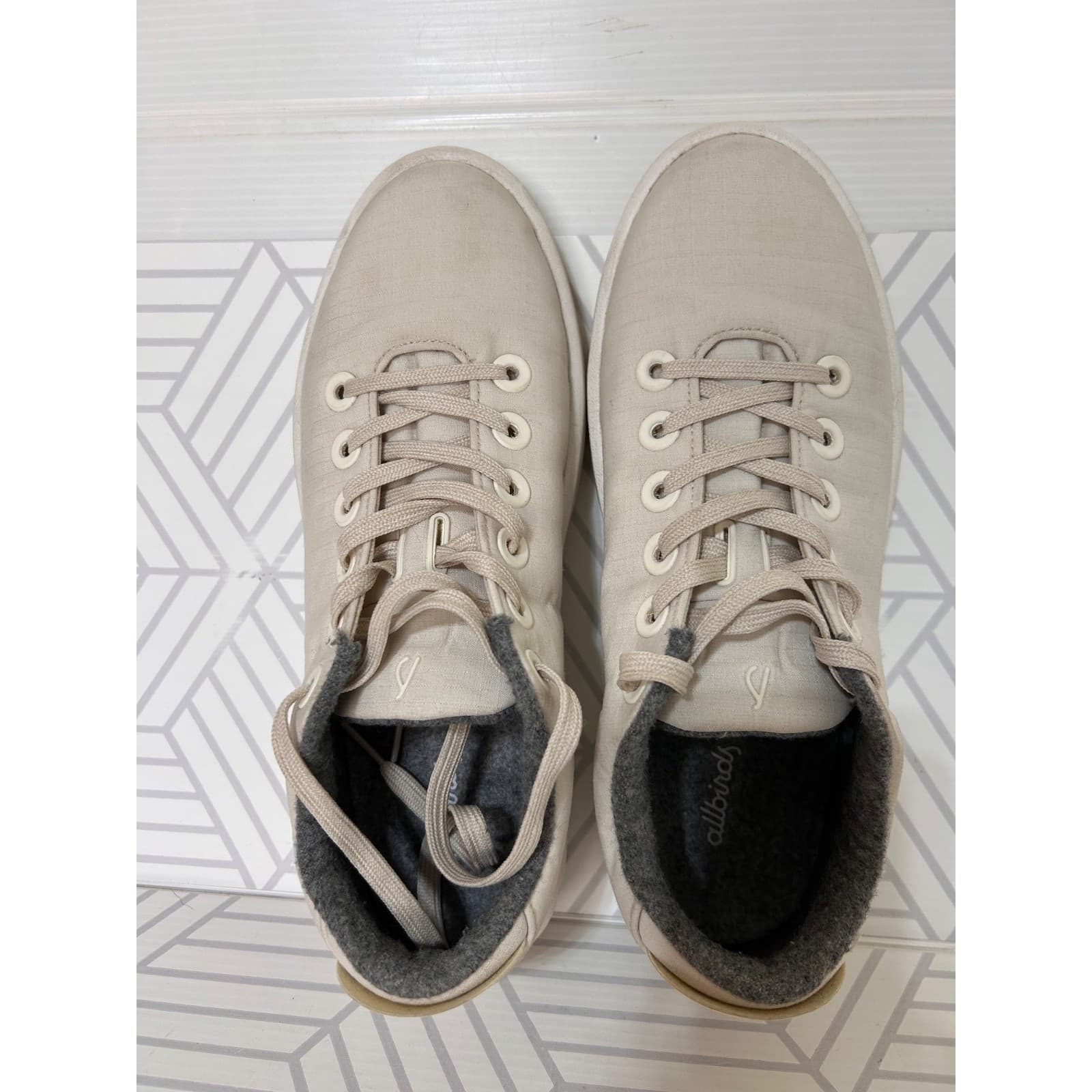 Allbirds Womens size 9 Piper Wool Woven Sneakers Cream Low Top Shoes - Thumbnail 9