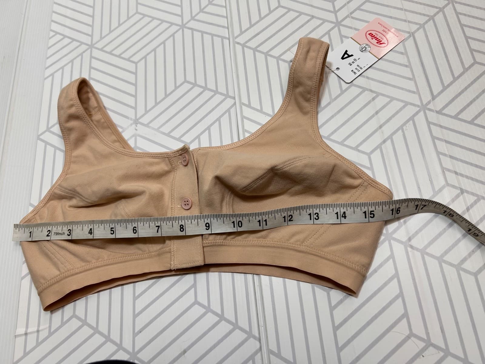 Anita Isra 38A Desert Mastectomy Bra Button Front Fastening Wire Free Post Op - Thumbnail 3