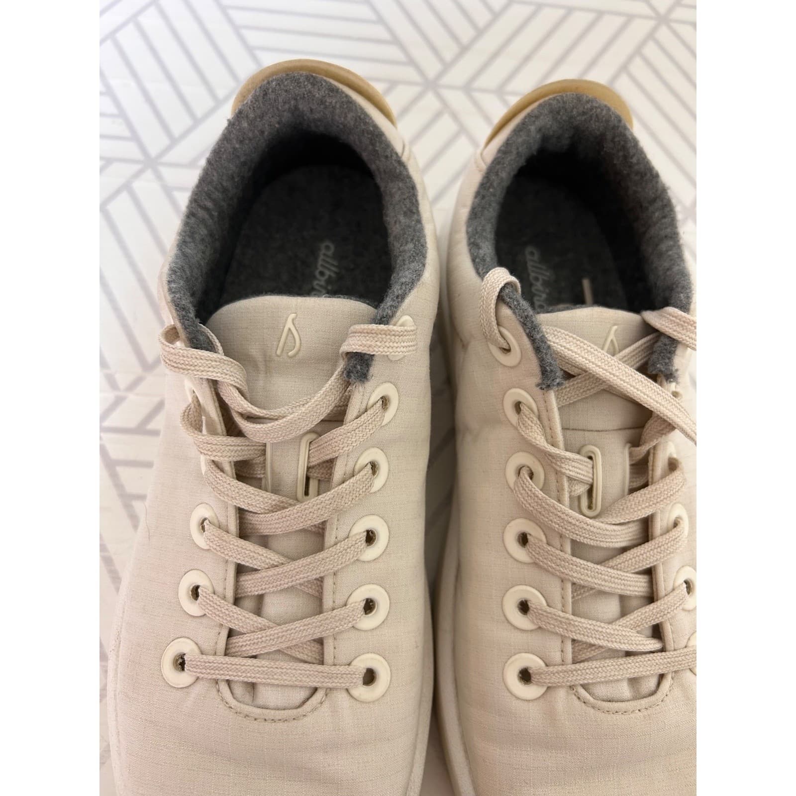 Allbirds Womens size 9 Piper Wool Woven Sneakers Cream Low Top Shoes - Thumbnail 7