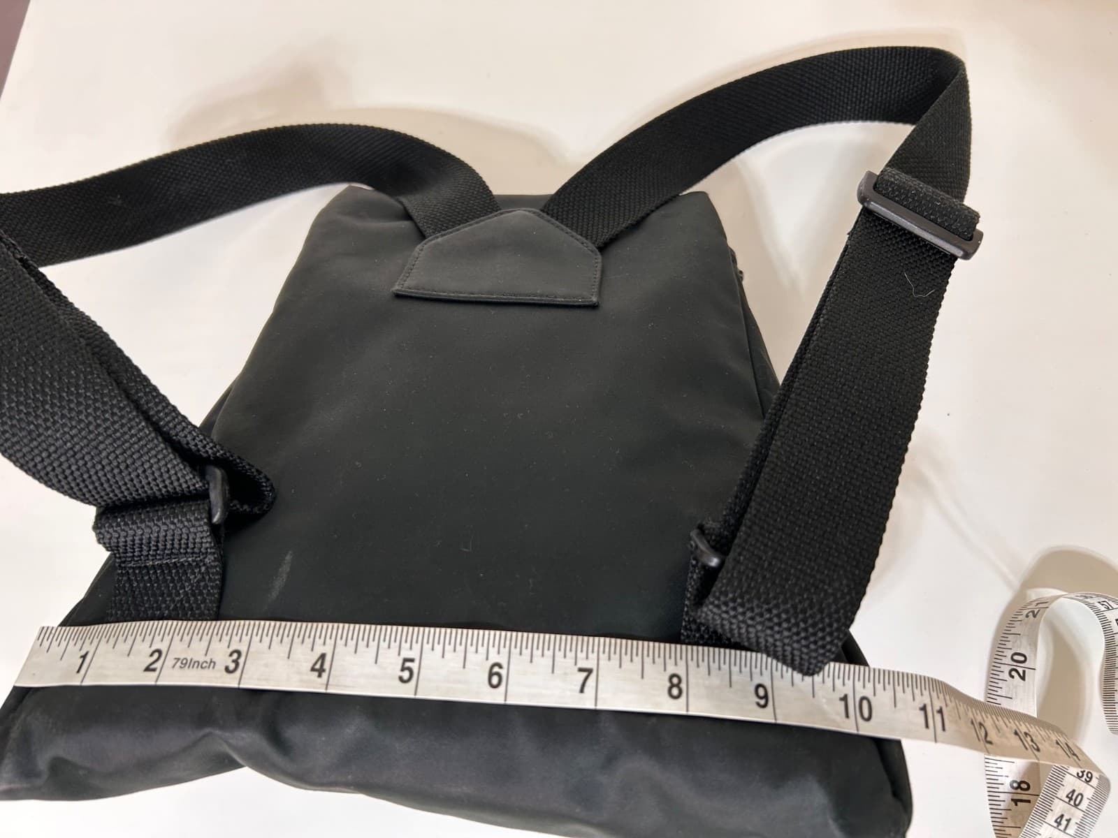 VTG Y2K Old School Kate Spade Vintage 90’s Nylon Mini Backpack Purse Black 1990s - Thumbnail 8