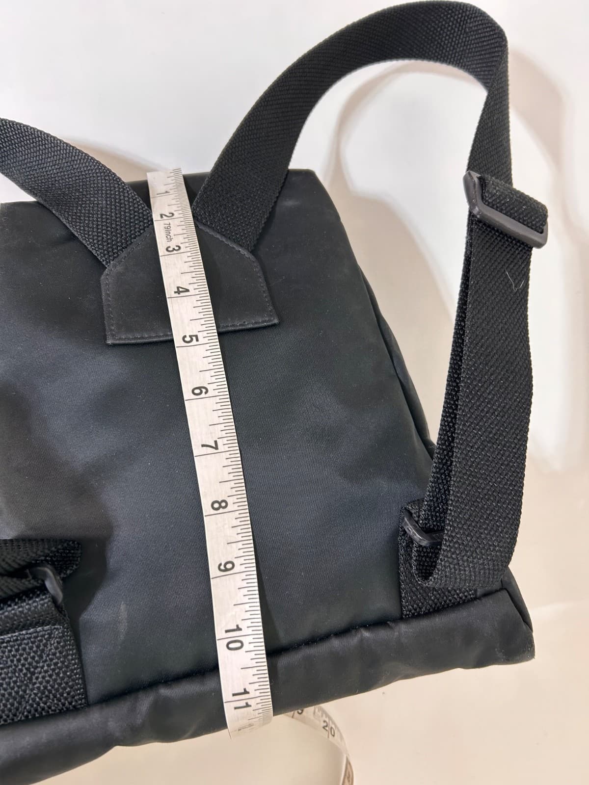 VTG Y2K Old School Kate Spade Vintage 90’s Nylon Mini Backpack Purse Black 1990s - Thumbnail 9