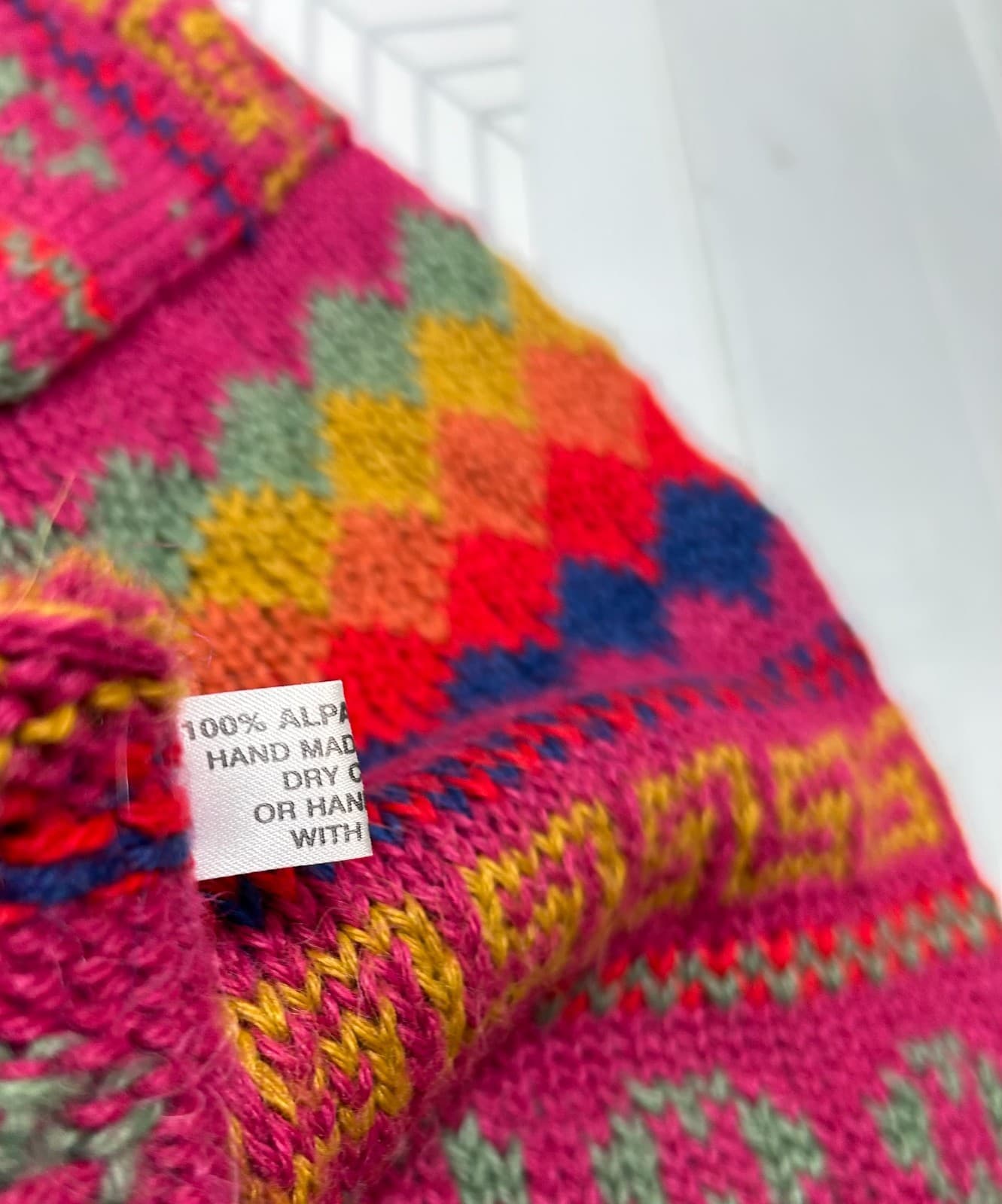 The Alpaca Connection Women's size M fits L Hoodie Zip Up Jacket Handmade PERU - Thumbnail 8