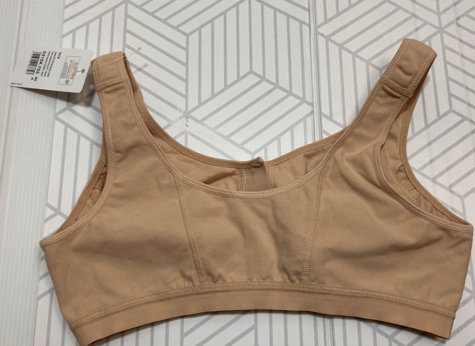 Anita Isra 38A Desert Mastectomy Bra Button Front Fastening Wire Free Post Op - Thumbnail 6