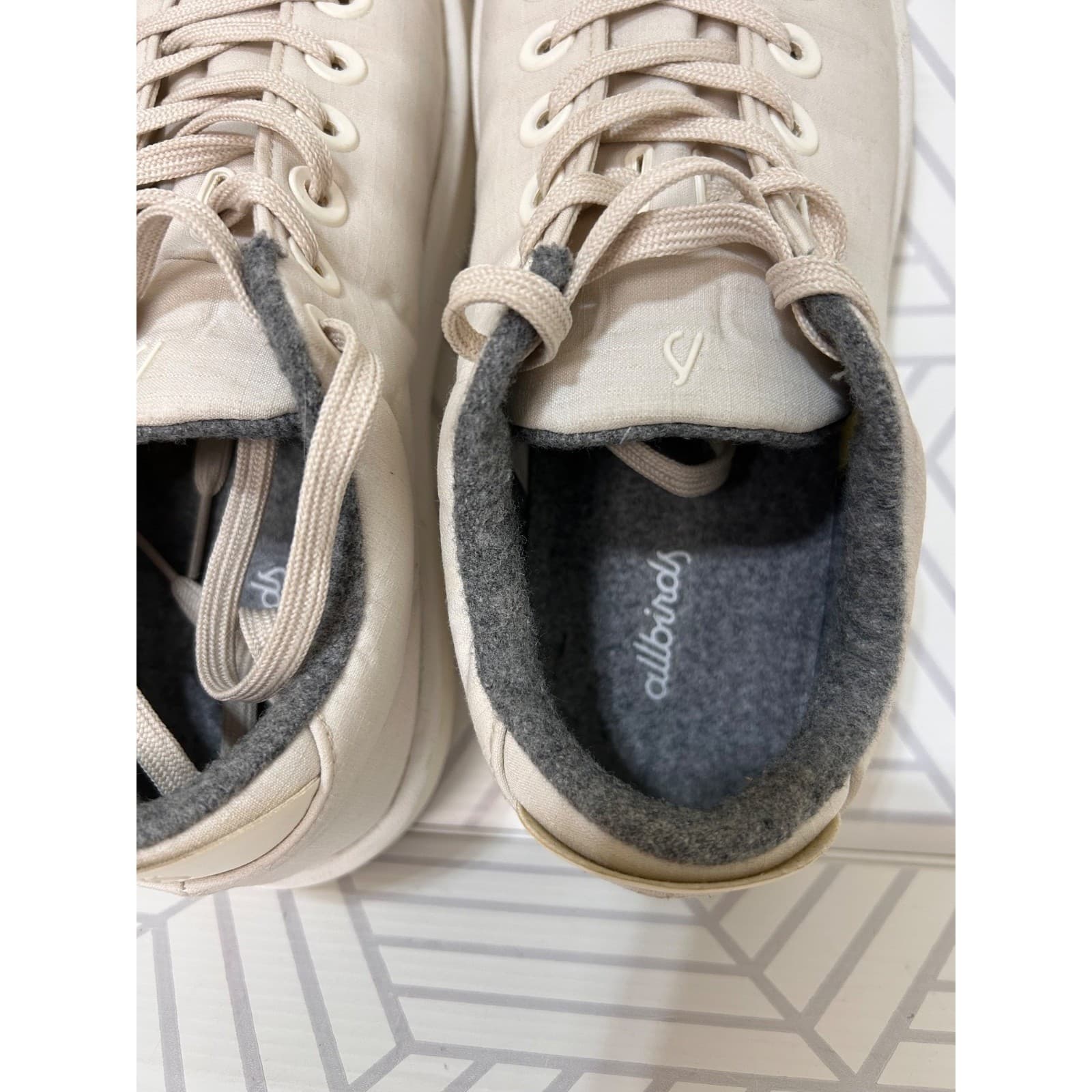Allbirds Womens size 9 Piper Wool Woven Sneakers Cream Low Top Shoes - Thumbnail 4