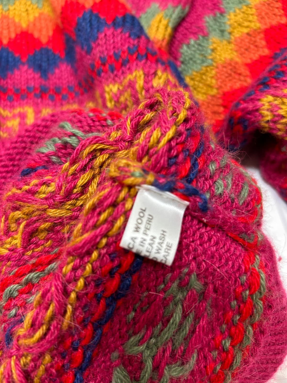 The Alpaca Connection Women's size M fits L Hoodie Zip Up Jacket Handmade PERU - Thumbnail 7