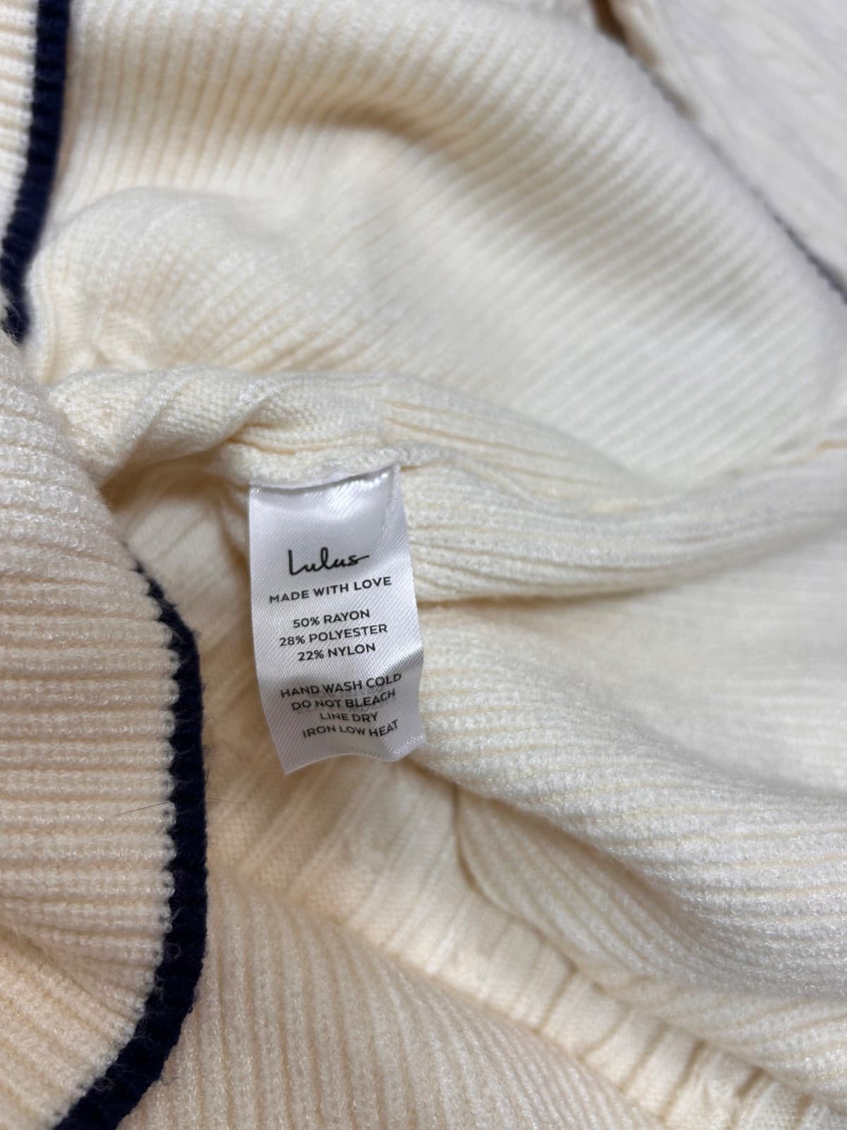 NEW Lulus Size L Cable Knit Coziest Poise Long Sleeve Sweater Mini Dress Ivory x - Thumbnail 11