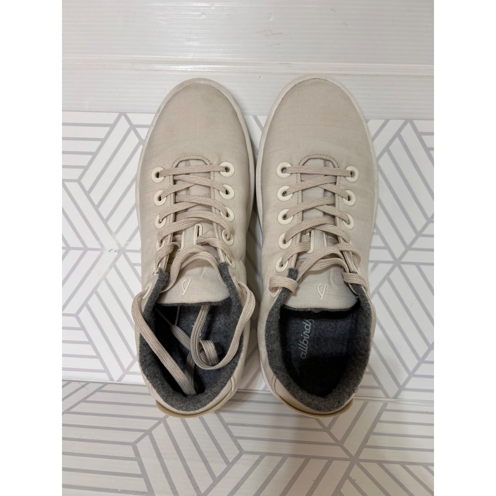 Allbirds Womens size 9 Piper Wool Woven Sneakers Cream Low Top Shoes - Thumbnail 10