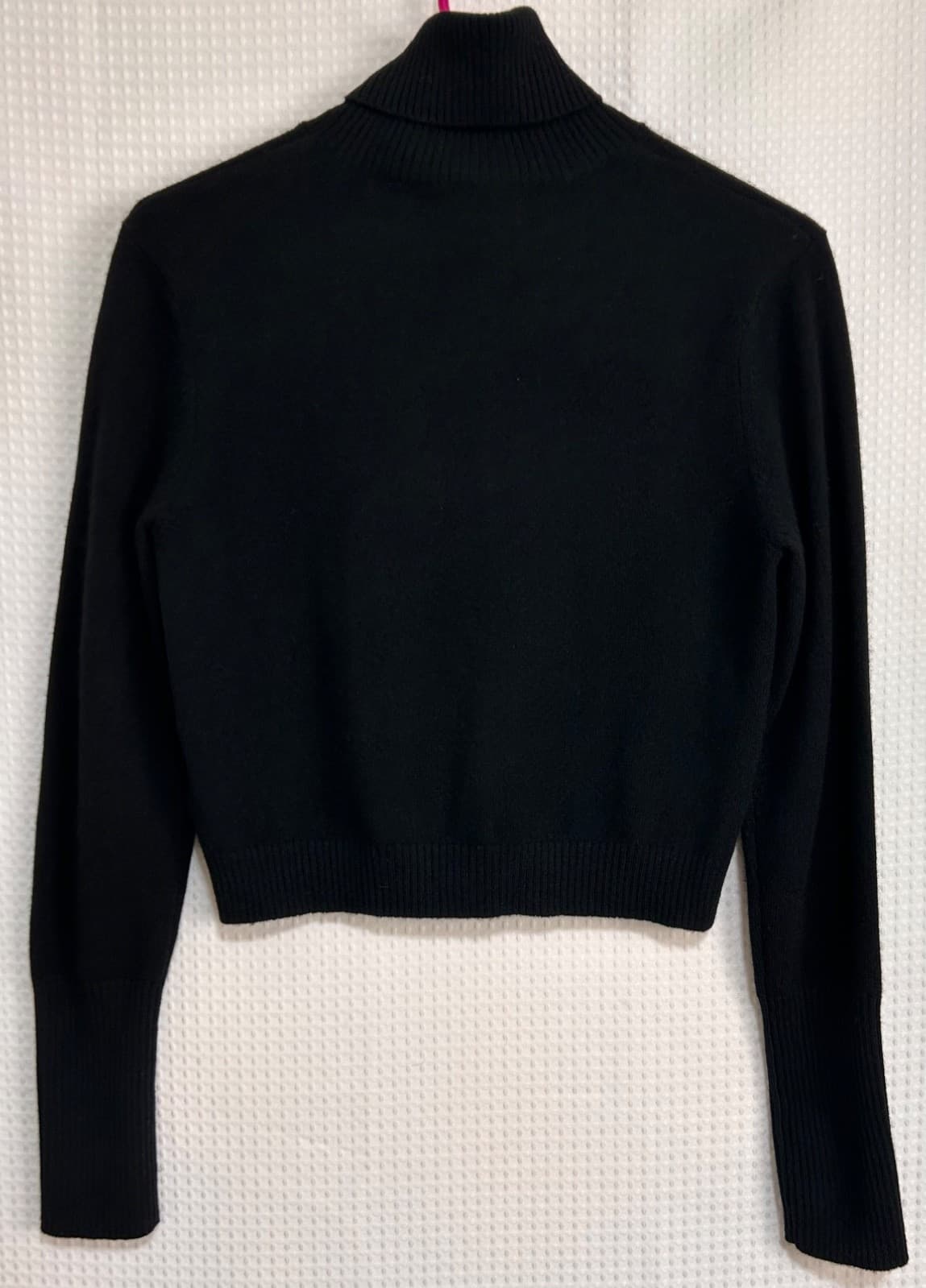 NAADAM 100% Cashmere Sweater Womens Size M Black Turtleneck Cropped Soft a2 - Thumbnail 7