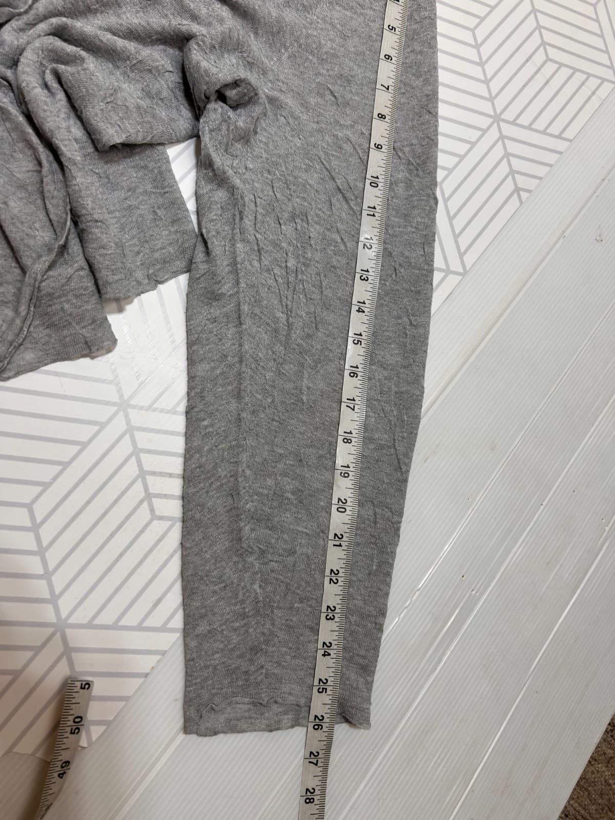 Eileen Fisher Size 1X Open Cardigan Gray Crinkle Italian Yarn Lightweight a - Thumbnail 4